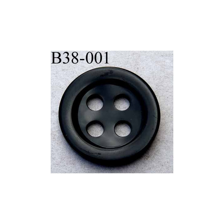 bouton 38 mm  couleur noir brillant  4 gros trous (diamètre 6 millimètres) épaisseur 5 mm