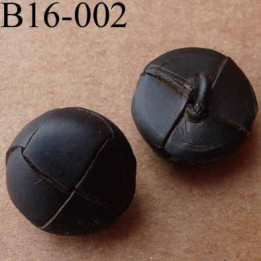 bouton 16 mm  couleur marron façon cuir accroche un anneau diamètre 16 millimètres