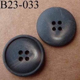bouton 23 mm  couleur marron foncé dégradé mat 4 trous diamètre 23 millimètres
