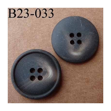 bouton 23 mm couleur marron foncé dégradé mat 4 trous diamètre 23 millimètres