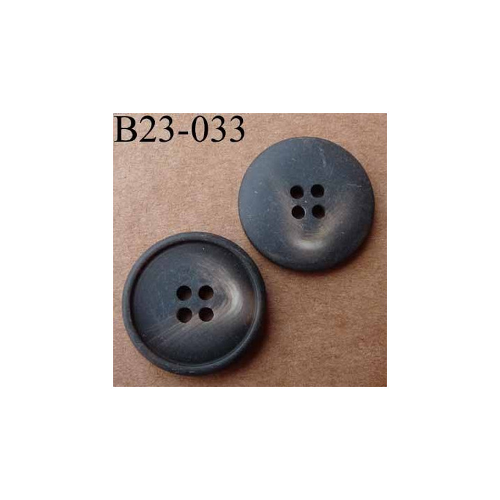 bouton 23 mm  couleur marron foncé dégradé mat 4 trous diamètre 23 millimètres