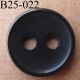 ﻿bouton 25 mm couleur noir brillant 2 gros trous (diamètre 5 millimètres) épaisseur 4 mm