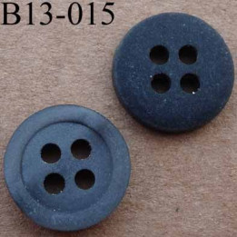 bouton 13 mm couleur anthracite mat avec reflets  4 trous diàmètre 13 millimètres
