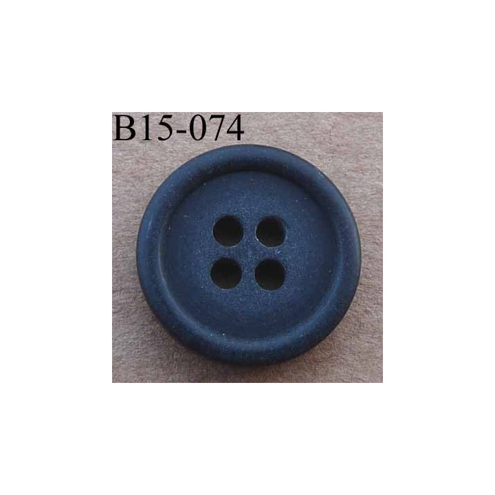bouton 15 mm  couleur noir anthracite mat 4 trous diàmètre 15 millimètres