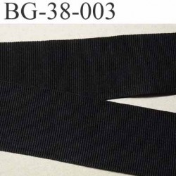  galon ruban gros grain couleur noir très très solide et souple polyester largeur 38 mm prix au mètre