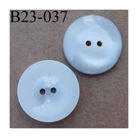 bouton 20 mm couleur blanc nacré 2 trous diamètre 20 millimètres