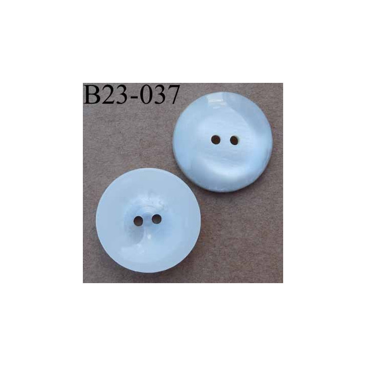 bouton 23 mm  couleur blanc nacré 2 trous diamètre 23 millimètres