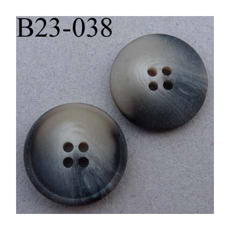 bouton 23 mm couleur gris beige dégradé 4 trous diamètre 23 millimètres