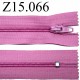 fermeture éclair 15 cm couleur rose zip nylon non séparable