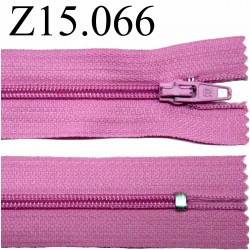 fermeture éclair 15 cm couleur rose zip nylon non séparable