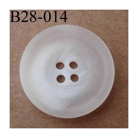 bouton 28 mm couleur blanc dégradé translucide 4 trous diamètre 28 millimètres
