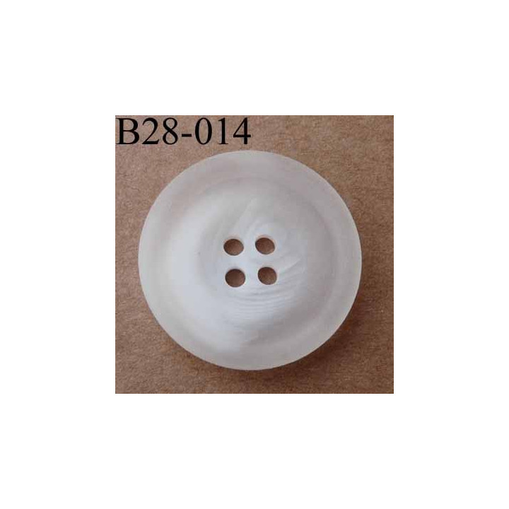 bouton 28 mm  couleur blanc dégradé translucide 4 trous diamètre 28 millimètres