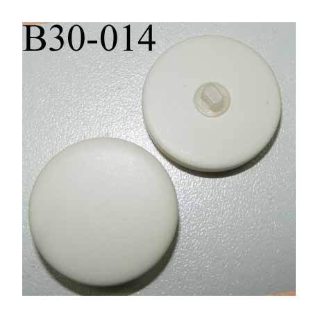 bouton 30 mm couleur blanc cassé accroche un anneau diamètre 30 millimètres épaisseur 5 mm