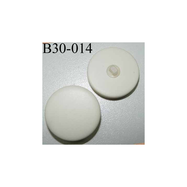 bouton 30 mm  couleur blanc cassé accroche un anneau diamètre 30 millimètres épaisseur 5 mm