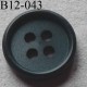 bouton 12 mm couleur vert anglais 4 trous diamètre 12 millimètres