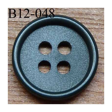 bouton 12 mm couleur kaki 4 trous diamètre 12 mm