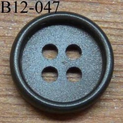 bouton 12 mm couleur kaki  bronze 4 trous diamètre 12 mm