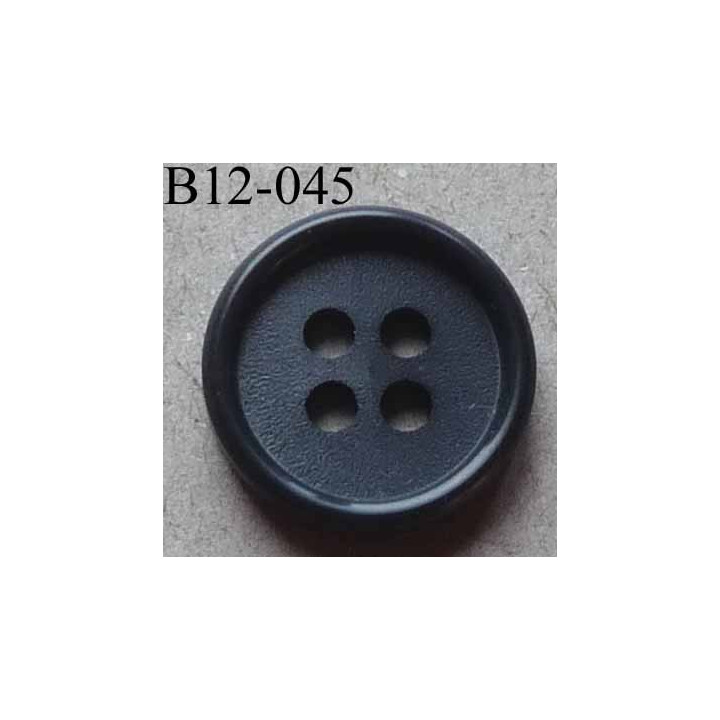 bouton 12 mm couleur gris foncé 4 trous diamètre 12 mm