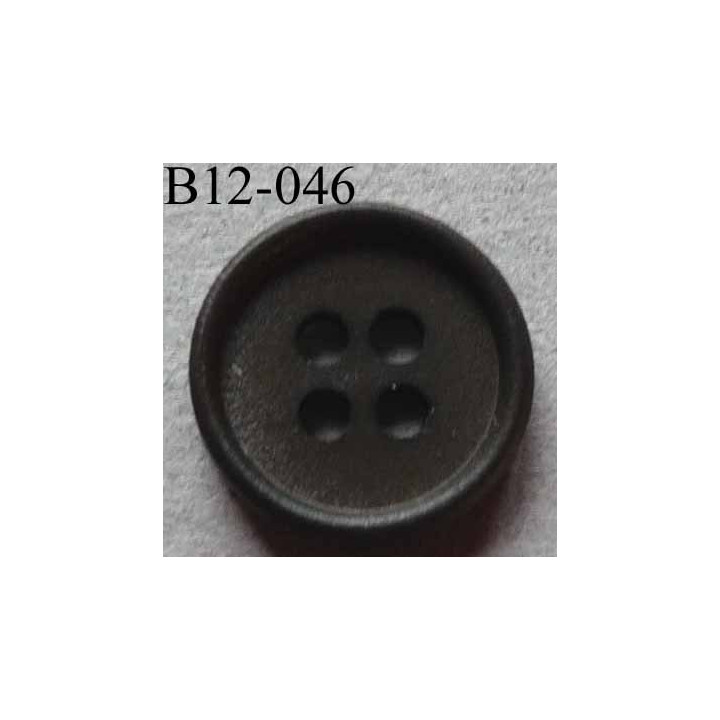 bouton 12 mm couleur vert kaki foncé 4 trous diamètre 12 mm
