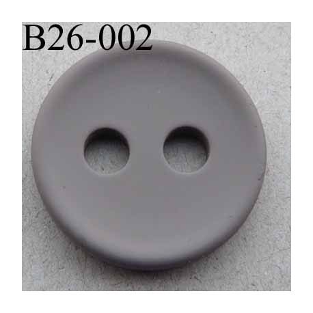 bouton 26 mm couleur gris clair 2 gros trous (diamètre 5 mm) épaisseur 4 mm
