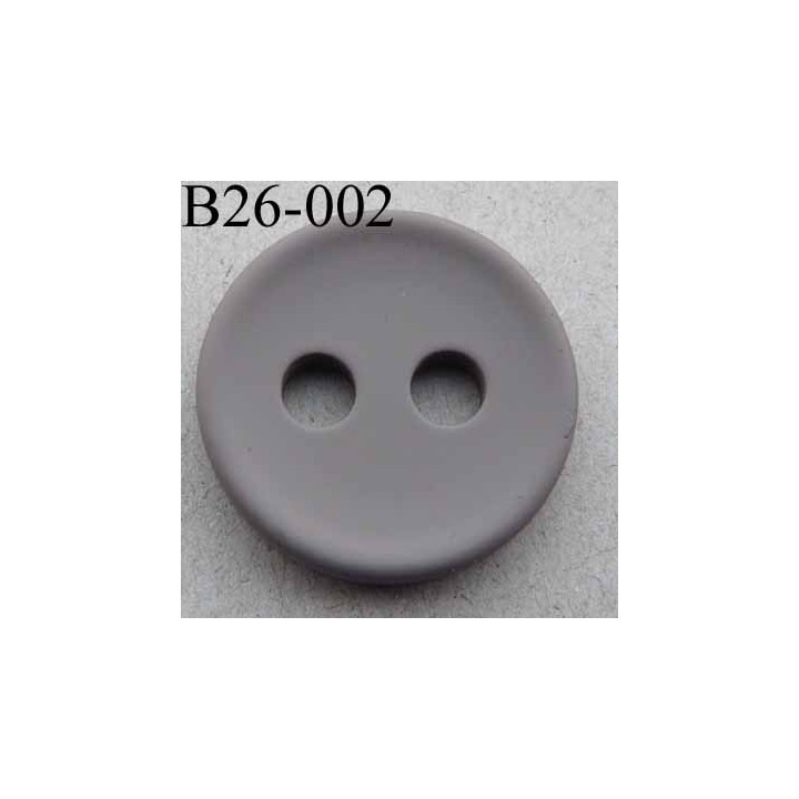 bouton 26 mm couleur gris clair 2 gros trous (diamètre 5 mm) épaisseur 4 mm