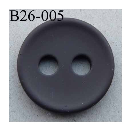 bouton 26 mm couleur gris foncé 2 gros trous (diamètre 5 mm) épaisseur 4 mm