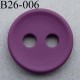 bouton 26 mm couleur bordeaux prune 2 gros trous (diamètre 5 mm) épaisseur 4 mm