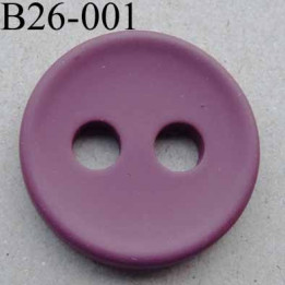bouton 26 mm couleur bordeaux  2 gros trous (diamètre 5 mm) épaisseur 4 mm