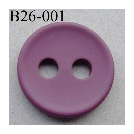 bouton 26 mm couleur bordeaux 2 gros trous (diamètre 5 mm) épaisseur 4 mm
