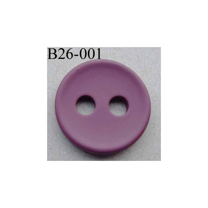 bouton 26 mm couleur bordeaux  2 gros trous (diamètre 5 mm) épaisseur 4 mm