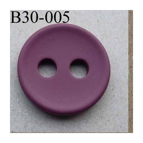 bouton 30 mm couleur bordeaux prune mat 2 gros trous (diamètre 5 mm) épaisseur 4 mm