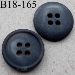 bouton diamètre 18 millimètres couleur gris anthracite avec touche de gris clair 4 trous diamètre 18 mm