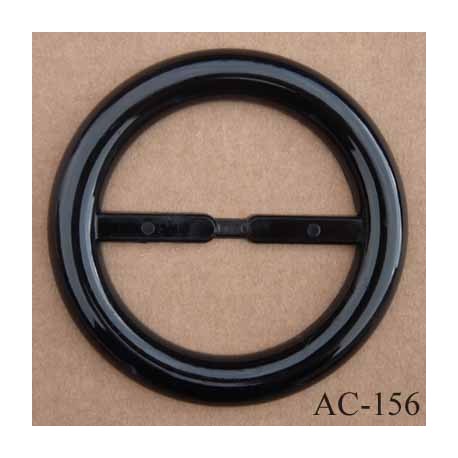 grande boucle anneau étrier plastique noir brillant diamètre extérieur 85 mm diamètre intérieur 60 mm
