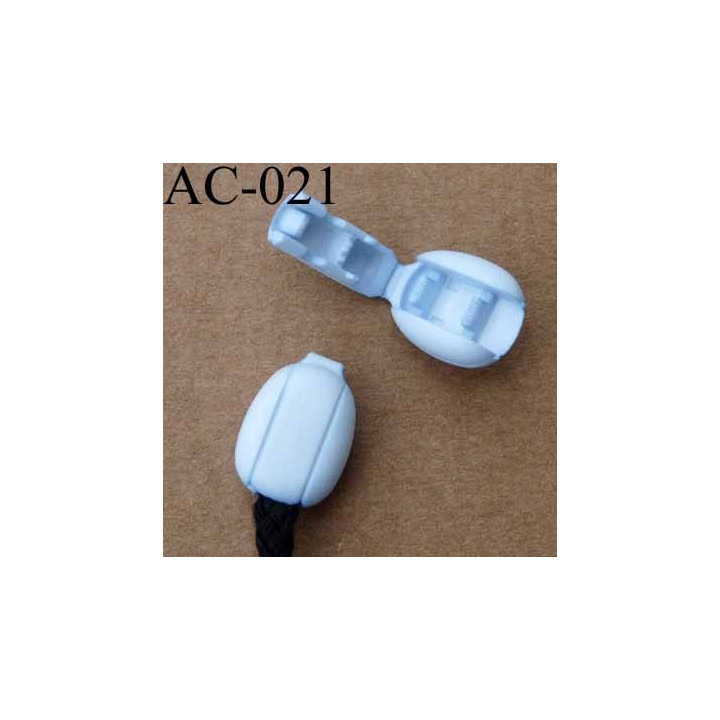 embout cordon pliable couleur bleu pâle pour cordon 3 mm vendu à l'unité