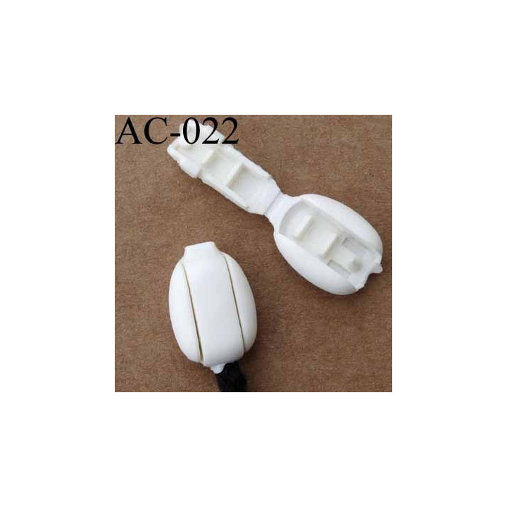 embout cordon pliable couleur écru pour cordon 3 mm vendu à l'unité