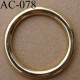 anneau boucle etrier plastique couleur doré diamètre extérieur 40 mm intérieur 30 mm vendu à l'unité