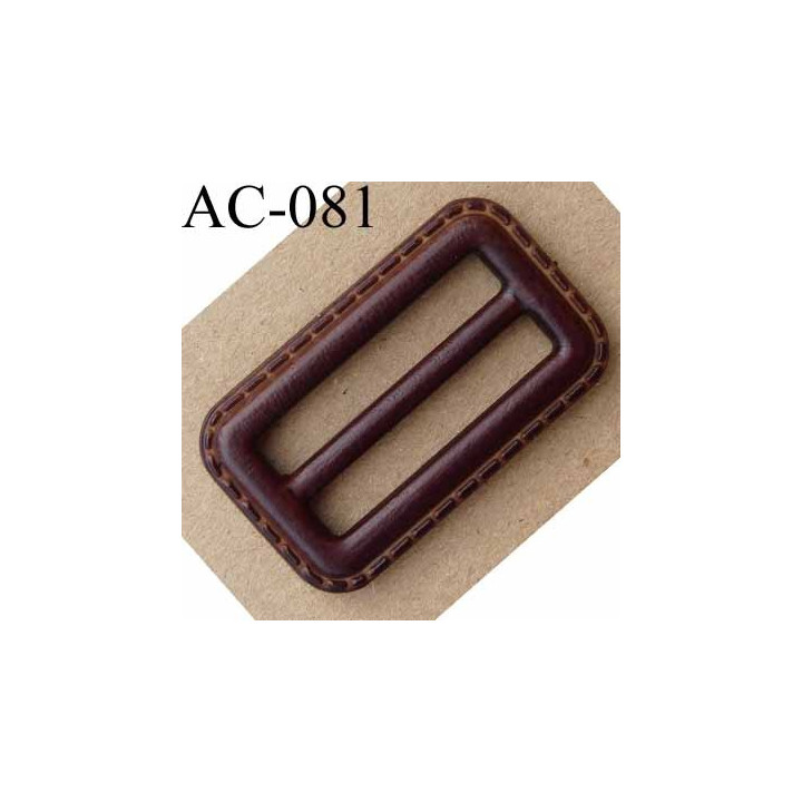 boucle anneau étrier simili cuir marron façon sellier 52 mm vendu à l'unité