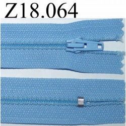 fermeture zip 18 cm couleur bleu non séparable zip nylon