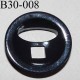 bouton fantaisie 30 mm couleur noir brillant 2 gros trous (diamètre 7 mm et 20 mm) épaisseur 6 mm