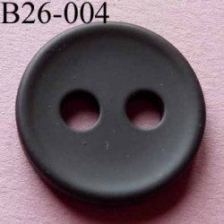 bouton 26 mm couleur prune  foncé 2 gros trous (diamètre 5 mm) épaisseur 4 mm
