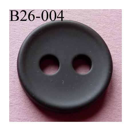 bouton 26 mm couleur prune foncé 2 gros trous (diamètre 5 mm) épaisseur 4 mm