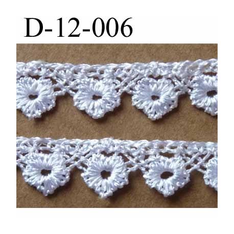 dentelle crochet 100% coton largeur 12 mm couleur noir provient d'une ancienne mercerie parisienne prix au mètre