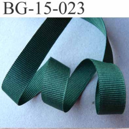 biais galon ruban gros grain couleur vert  très solide souple en polyester double face largeur 15 mm prix au mètre