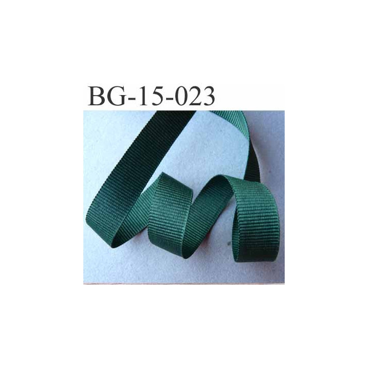 biais galon ruban gros grain couleur vert  très solide souple en polyester double face largeur 15 mm prix au mètre