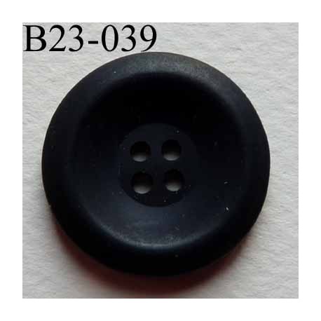 bouton 23 mm couleur noir mat 4 trous diamètre 23 millimètres