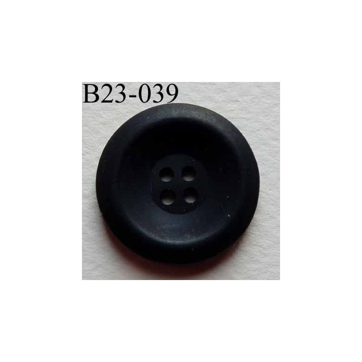 bouton 23 mm couleur noir mat 4 trous diamètre 23 millimètres