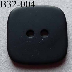 bouton 32 mm forme carré couleur noir mat 2 trous diamètre 32 millimètres épaisseur 4 mm