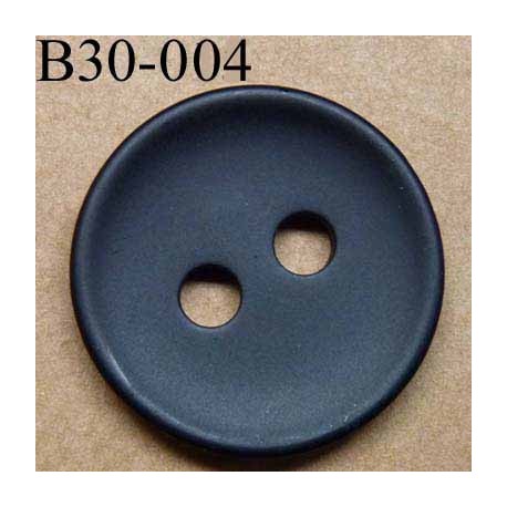 bouton 30 mm couleur noir mat 2 gros trous (diamètre 5 mm)