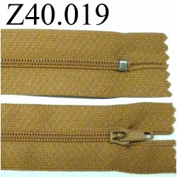 fermeture 40 cm couleur marron zip nylon