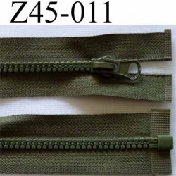 fermeture zip à glissière longueur 45 cm couleur vert kaki zip moulé nylon